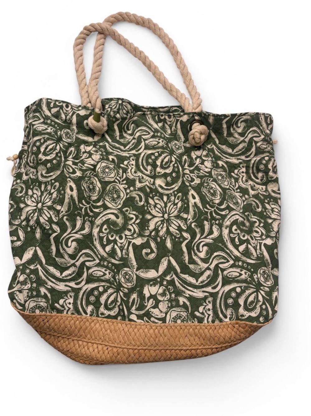 Sun N Sand Beach Summer Large Tote Bag Straw Canvas Woven
Vacation Bag